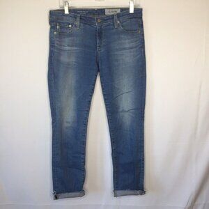 AG Adriano Goldschmied Womens Sz 28 Light Wash The Stilt Roll Up Skinny Jeans J4